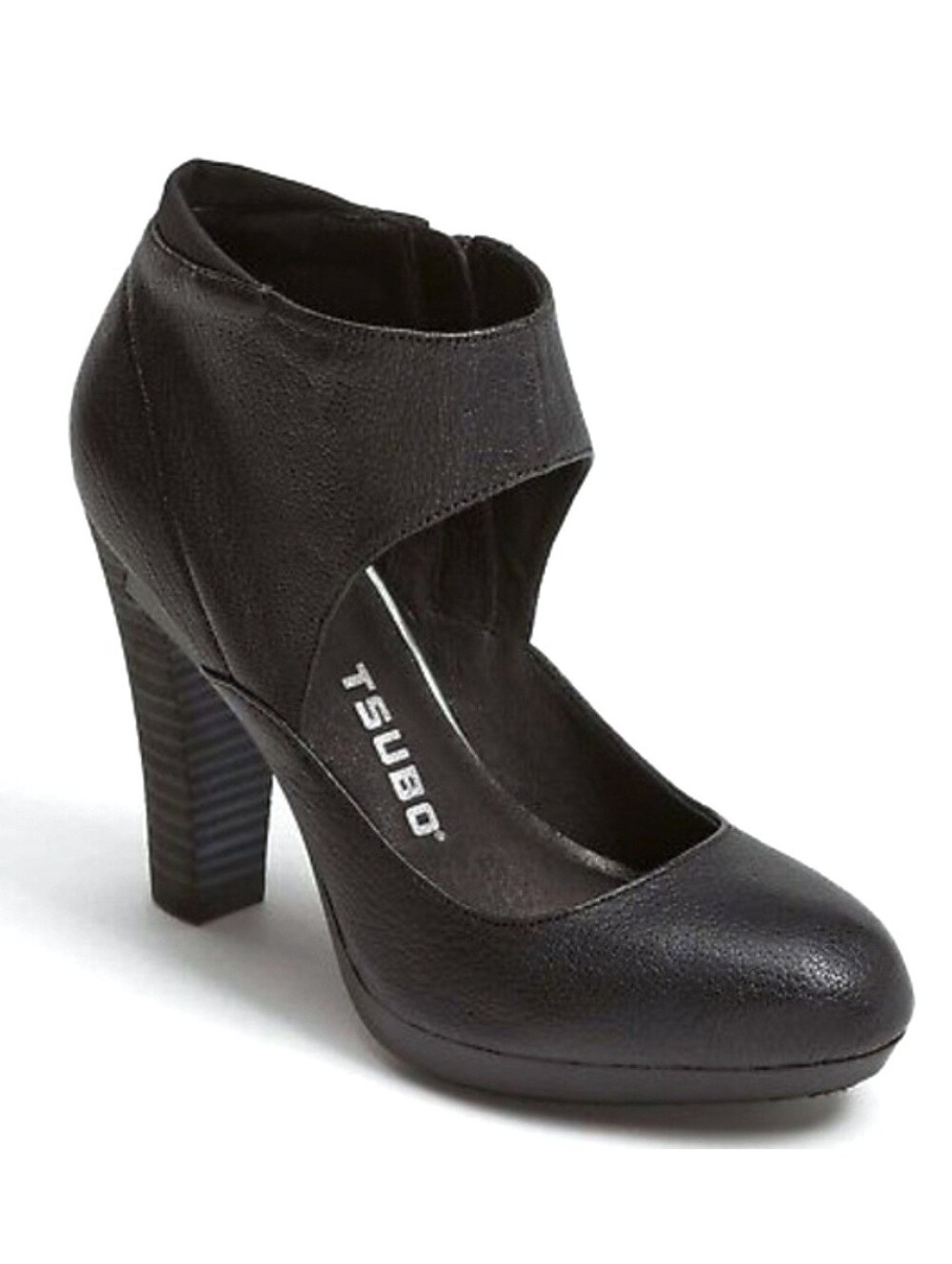 TSUBO Tace Black Leather Pumps US 8.5 Heeled Bootie